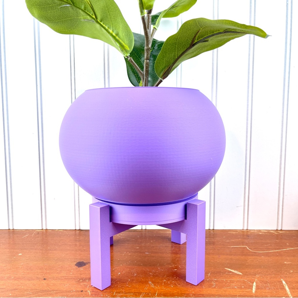 Rono Simple Indoor Planter w/ Drainage Hole and Drip Tray, Houseplant